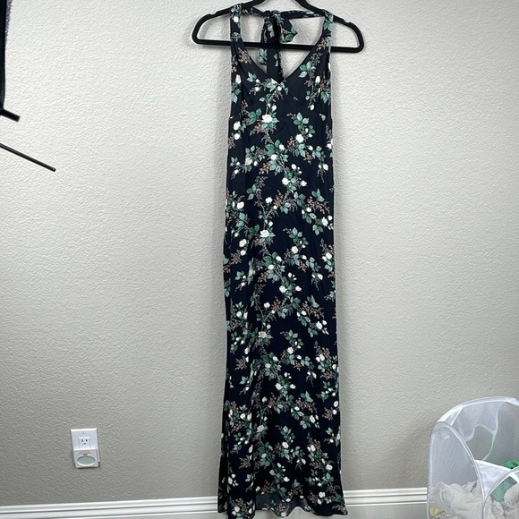 NWT Reformation Evalina Maxi Dress Barbe Floral Two Way Halter Strap Sz 0 - Picture 5 of 16